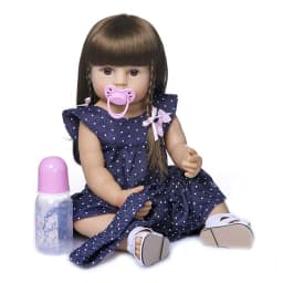 13 different Hair Style Silicone Reborn Baby Doll Hair Wig Long Curly Brown Golden Hair for BJD doll Reborn Dolls Hair Accessory