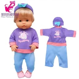 Reborn Baby Dolls Dress for 40 Cm Nenuco Ropa Y Su Hermanita Children Girl Gift Doll Clothes