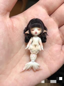 5cm mini mermaid doll hair custom hair mini BJD doll hair