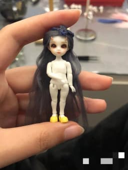5cm mini mermaid doll hair custom hair mini BJD doll hair