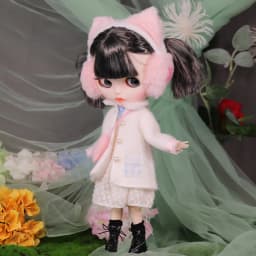 Outfits For ICY DBS Blyth Doll Kawaii Coat White Cute Clothes Suit 1/6 BJD Anime Girl