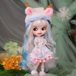 Outfits For ICY DBS Blyth Doll Kawaii Coat White Cute Clothes Suit 1/6 BJD Anime Girl