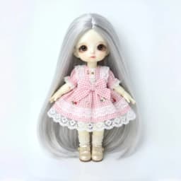 Tiny Doll Wigs JD016 3-4inch 4-5inch 5-6inch Parting Long Straight Synthetic Mohair BJD Hair 1/12 1/8 OB11 Doll Accessories