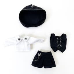 Ob11 Doll Gothic Clothes Uniform Suit Dress Shirt Hat Vest Shorts Set Nendoroids Clothes For Gsc, Obitsu11, Molly, P9, 1/12bjd