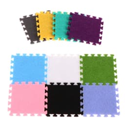 6Pcs 1:12 Dollhouse Miniature Seamed Rug Carpet Multicolor Mat Carpet House Living Room Furniture Living Scene Decor Toy