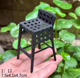 1:12 Dollhouse European Furniture Decorative Miniatures Scene Mini Chair New Diy Miniature Dollhouse Accessories