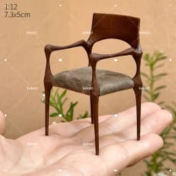 1:12 Dollhouse European Furniture Decorative Miniatures Scene Mini Chair New Diy Miniature Dollhouse Accessories