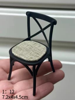 1:12 Dollhouse European Furniture Decorative Miniatures Scene Mini Chair New Diy Miniature Dollhouse Accessories