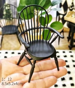 1:12 Dollhouse European Furniture Decorative Miniatures Scene Mini Chair New Diy Miniature Dollhouse Accessories