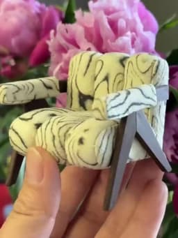 1:12 Dollhouse European Furniture Decorative Miniatures Scene Mini Chair New Diy Miniature Dollhouse Accessories