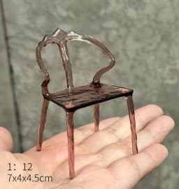 1:12 Dollhouse European Furniture Decorative Miniatures Scene Mini Chair New Diy Miniature Dollhouse Accessories