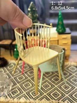 1:12 Dollhouse European Furniture Decorative Miniatures Scene Mini Chair New Diy Miniature Dollhouse Accessories