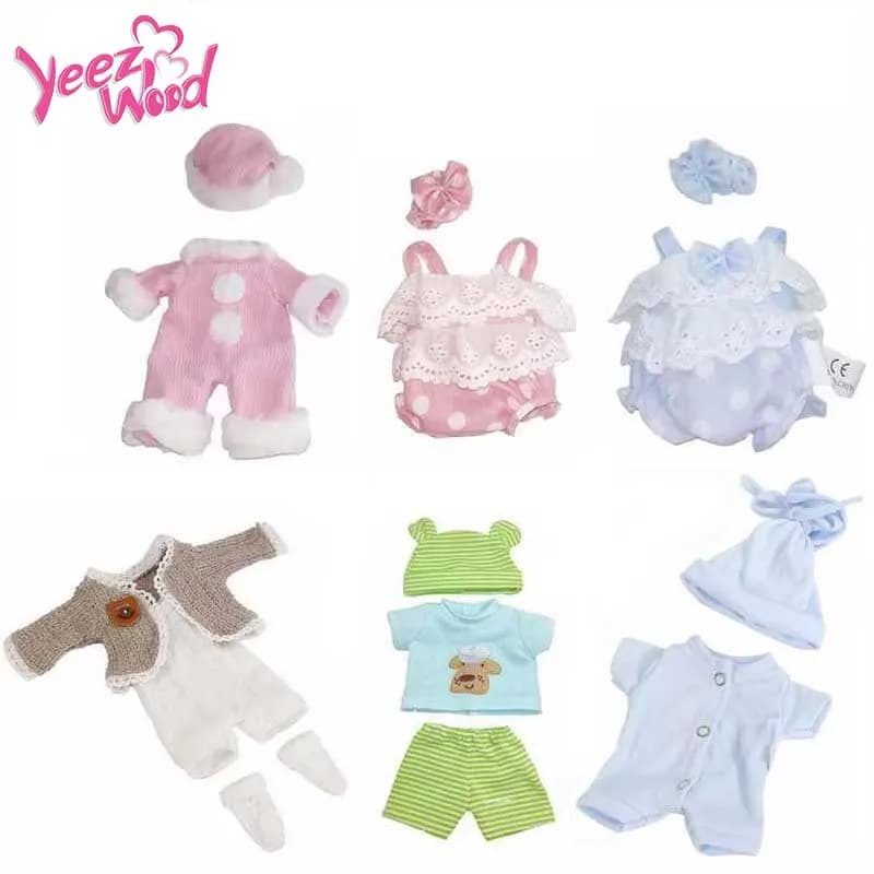 Yeezwood Doll Clothes for 12inch 30cm Reborn Doll Outfit Accessories Skirt Dress Sweater for Baby Dolls Toys Accessories Clothes