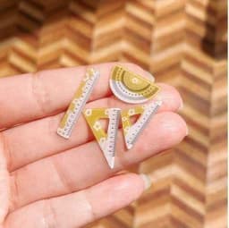 DollHouse Wooden Oil Paint Box Color Pencil Crayon Model Set Utility Knife Glue Stapler Origami Math School Accessories Bjd Doll