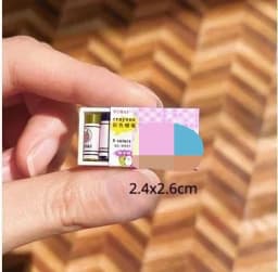 DollHouse Wooden Oil Paint Box Color Pencil Crayon Model Set Utility Knife Glue Stapler Origami Math School Accessories Bjd Doll