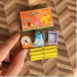 DollHouse Wooden Oil Paint Box Color Pencil Crayon Model Set Utility Knife Glue Stapler Origami Math School Accessories Bjd Doll