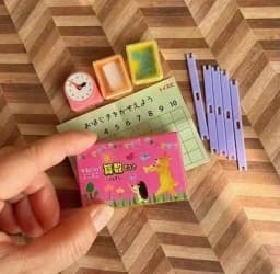 DollHouse Wooden Oil Paint Box Color Pencil Crayon Model Set Utility Knife Glue Stapler Origami Math School Accessories Bjd Doll