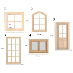 1:12 Dollhouse Mini Blank Door Model Wooden Window Frame Square Windows Can Be Opened Miniature For Doll House Furniture Toys