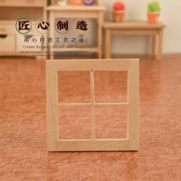 1:12 Dollhouse Mini Blank Door Model Wooden Window Frame Square Windows Can Be Opened Miniature For Doll House Furniture Toys