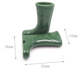 1Pairs 1/12 Scale Dollhouse Miniature Rubber Rain Boots Home Garden Yard Decoration Dolls Accessories Green Red