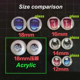 10/12/14/16/18/20mm Doll's Eyes,Random Sending, Anime Eyeball Glass Eye Diy Girl Toys Dress Up Play House Gift Doll Accessories