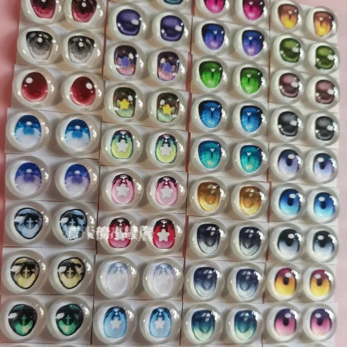 10/12/14/16/18/20mm Doll's Eyes,Random Sending, Anime Eyeball Glass Eye Diy Girl Toys Dress Up Play House Gift Doll Accessories