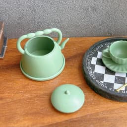 1Pc 1:12 Miniature Teapot Tea Kettle Dollhouse Kitchen Food Accessories Dolls House Kitchen Furniture Teapot