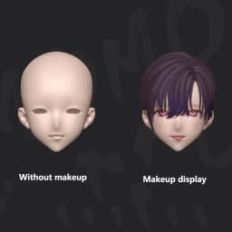 New 1/3 Bjd Head PVC No Makeup Boy Doll's Accessories Practice Makeup Toys