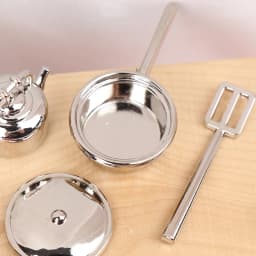 4Pcs or 6 Pcs 1:12 Dollhouse Miniature Metal Mini Pot Set Doll House Kitchen Furnitures Cookware Pans Food Toys Set DIY Scene