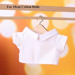 10/20cm Doll Clothes Versatile Tops Lapel Shirt Fashion Stripe Blouse For Cotton Stuffed Dolls Toys Accessories Idol Doll Outfit