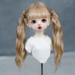 1/6BJD Wig Bangs Ponytail Curly Soft Mohair Wig Braids Suitable for 30cm DD SD Doll Wig Toy Accessories 6-7 Inches Hair