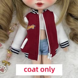 Blyth Clothing Fashion Jacket Casual Jacket Baseball Coat for Azone OB22 OB24 YMY Body Licca Ob27 YMY Doll Accessories