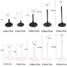 1 Pcs Doll Bracket White Black Doll Dummy Puppet Adjustable Stand Holder Support Toy Store Display Dollhouse Accessories