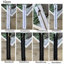 Doll Clothing Zipper Mini Zipper DIY Handmade Sewing Scrapbooking Garment Applique DIY Doll Clothes Accessory Length 10cm/12cm