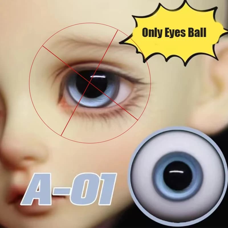 BJD Glass Eyes Ball 12MM 14MM 16MM Doll Eyes Fit For 1/6 1/4 1/3 BJD Doll Handmade Doll Eyes DIY Accessories For Girl Gift