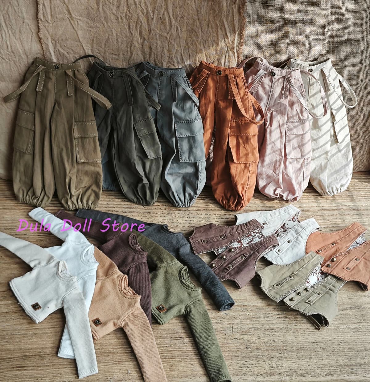 2026 Dula Handmade Doll Clothes Work Pants Long Sleeved T-Shirt Vest Landazz Blythe OB24 OB22 OB11 Azone 1/6 Doll