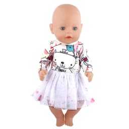 Lovely Yarn Skirt Series Doll Accessories Dress Uniclorn Fawn Kitten Heart Clothes For 18 Inch Dolls 43cm Baby New Born Doll Toy