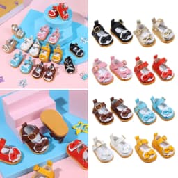 5.5cm Bow Decorate Doll Shoes Casual Shoes Bow PU Leather Shoes Fit For 14 Inches Doll 7-14 Years Old Gifts Doll Accessories