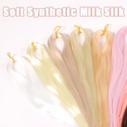 Azure Milk Silk Doll Hair Synthetic Wig 80CM Black Brown Red Hair Transplant Hair Bundle Handmade Wig Material