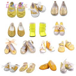 Baby Shoes Toy Hand-Stitched Doll Exquisite Big Diamond Shoes Fit 43 Cm New Born Baby Dolls For Our Generation American Dolls