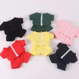 20CM Doll Fashion Sportswear Mini Sports Suit Dolls Clothes Topcoat Trousers Cotton Stuffed DIY Accessories Photo Props Gift