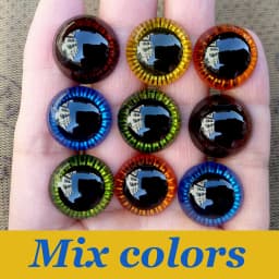 20pcs/lot 3D Laser Safety Eyes For Crochet Amigurumi Toys Glitter Packs Knitting Doll Eyes For Plush Toy Accessories