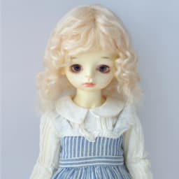 Messy Baby Curly  Soft Wave Mohair BJD Wigs  JD738  1/12 1/8 1/6 1/4 1/3 OB11 YOSD MSD SD DOD Nature Curly Doll Hair