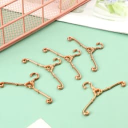 5Pcs Retro Mini Alloy Hangers For Ob11 Doll 4/6.5cm Hangers Dollhouse Furniture Toy Toy Bedroom Decoration Dolls Accessories
