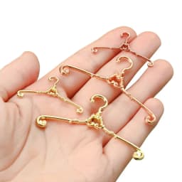 5Pcs Retro Mini Alloy Hangers For Ob11 Doll 4/6.5cm Hangers Dollhouse Furniture Toy Toy Bedroom Decoration Dolls Accessories
