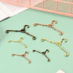 5Pcs Retro Mini Alloy Hangers For Ob11 Doll 4/6.5cm Hangers Dollhouse Furniture Toy Toy Bedroom Decoration Dolls Accessories