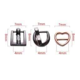 6PCS 7*8MM Mini Tri-glide Buckle Belt Buckle Doll Bag Buckles Ultra-small Diy Doll Buckle Shoes Clothes Accessories