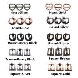 6PCS 7*8MM Mini Tri-glide Buckle Belt Buckle Doll Bag Buckles Ultra-small Diy Doll Buckle Shoes Clothes Accessories