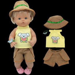 17" Reborn Baby Doll Clothes Set Rompers for 38 Cm Nenuco Doll Ropa Y Su Hermanita Toys Oufits