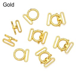 10Sets Metal Belt Buckles Mini Buttons Dolls Waistband Buckle Clip Tiny Buttons For Doll Clothes Bags Sewing Tri-glide Buckle
